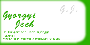 gyorgyi jech business card